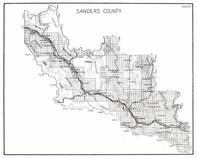 Sanders County, Cabinet National Forest, McDonald, Flathead Indian Reservation, Weeksville, Lonepine, Richards, Montana State Atlas 1950c